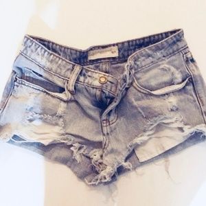 Distressed Low Rise Shorts